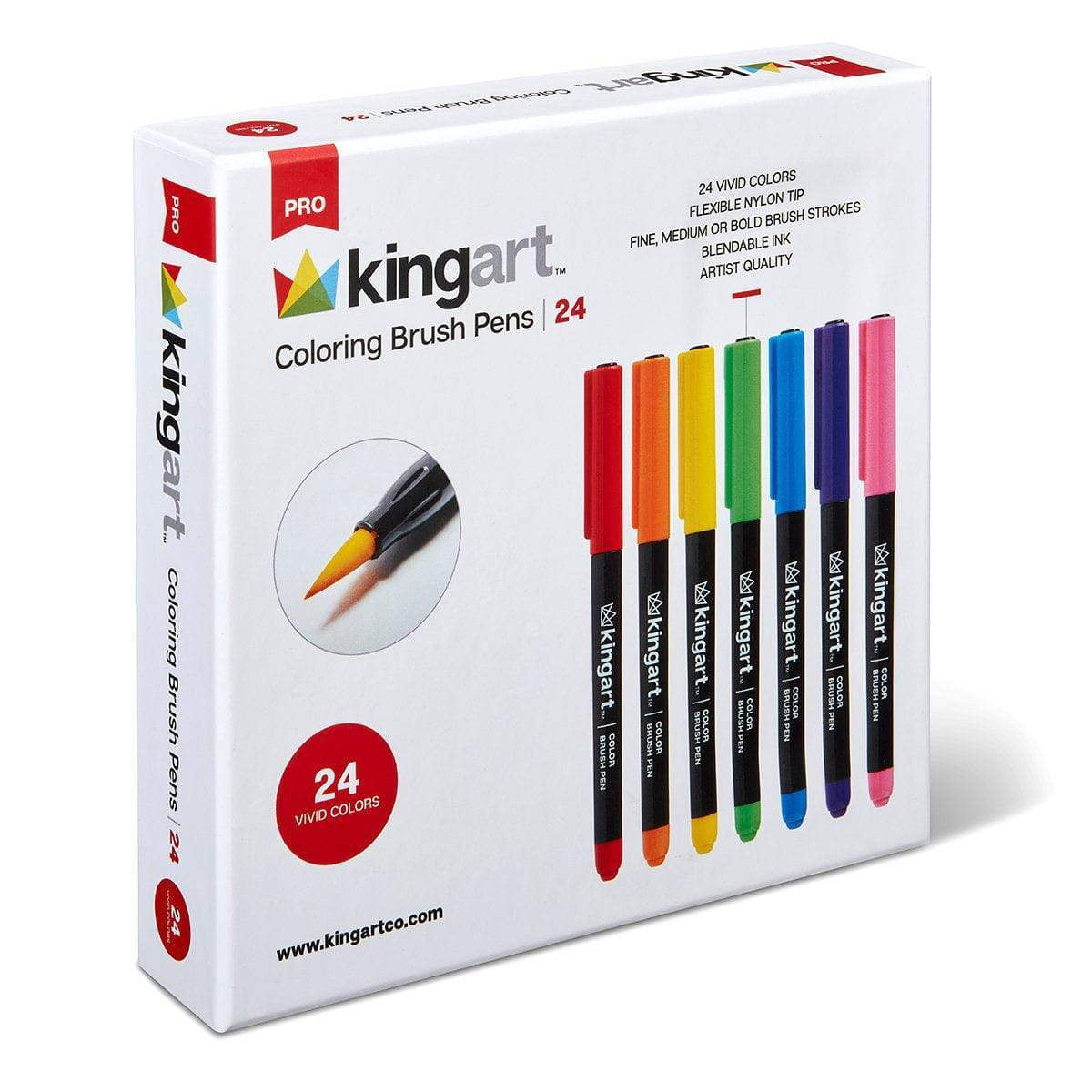 kingart brush pens 24