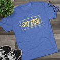 thumbnail image 3 of Men's "SUP Fish" Tri-Blend Crew Tee by Bird Island Outfitters, 3 of 4