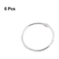 thumbnail image 2 of 6pcs 40mm Inner Dia Book Office Metal Loose Leaf Binder Hinge Snap Ring Keyring, 2 of 5