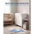 thumbnail image 3 of Silver 13 Gallon Soft-close Pedal Stainless Steel Kitchen Trash Can, 3 of 7
