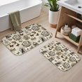 thumbnail image 2 of Skull and Bird Gothic Pattern Bath Mat Set Of 2,Non-Slip Rug for Bathroom,Kitchen,Bedroom,Entrance, 30x17 and 23.5x15.7 Inches, 2 of 5