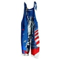 thumbnail image 2 of DDAPJ pyju American Flag Jumpsuit for Women 4th of July Patriotic Romper 2025 Summer Adjustable Straps Linen Overalls Loose Wide Leg Onesie Pants with Pockets Prime Sales Today Blue XXXXXL, 2 of 5