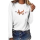 thumbnail image 2 of Blusa de manga larga con cuello redondo suelta informal estampada para mujer Fridja  hj1591, 2 of 5