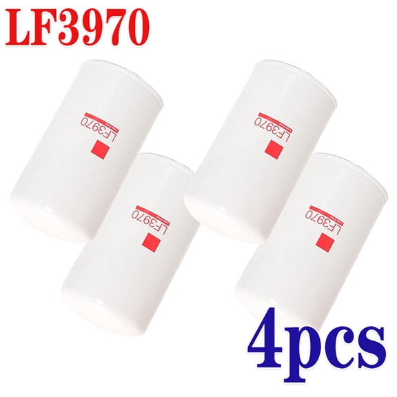 4Pack LF3970 Oil Filter Fuel Water Separator Filter For Cummins ISB Freightliner