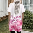 thumbnail image 5 of TQWQT Women's Plus Size Shirt Long Tunic Tops for Legging Short Sleeve Oversized Shirt Summer V-Neck T-Shirts Ethnic Floral Print Long Tops, 5 of 5