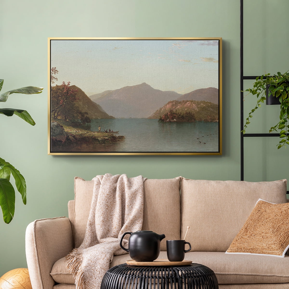 Vintage Landscape-CCCXXXVIII By Wexford Home Framed in Gold Wood Gallery Wrapped Canvas 17 in. x 25 in.