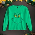 thumbnail image 4 of Dr. Seuss The Grinch Long Sleeve Graphic Christmas T-Shirt for Little & Big Boys, Crewneck Holiday Tee (Sizes 4-20), 4 of 6