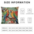 thumbnail image 6 of Nawypu Decorative Square Pillowcase Cushion Case Hawaiian Summer Tropical Island Pillow Covers Parrots Hawaiian Palm Tree Tropical Green Pillow Protector Decorative Outdoor Fabric Pillow Case 2pcs, 6 of 6