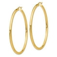 thumbnail image 2 of 10K Yellow Gold Earring Hoop Women'S 55 mm 3 Polished 3Mm Tube Earrings, 2 of 3