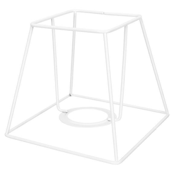 Hemobllo DIY Lampshade Frame Vintage Lamp Cover Frame Iron White 1Set for Table Lamp