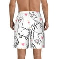 thumbnail image 3 of Disketp Men'S Swim Trunks Hawaiian Breathable Surf Beach Swimsuits Mesh Lining Beach Shorts With Pockets-Alpacas And Hearts, 3 of 9