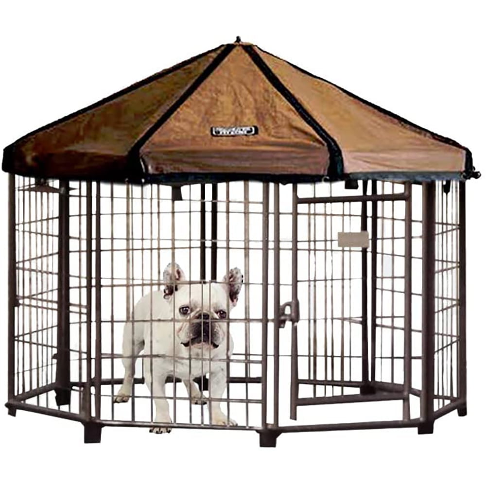 Advantek Pet Gazebo 4 ft Wide Metal Dog Kennel Playpen Enclosure and