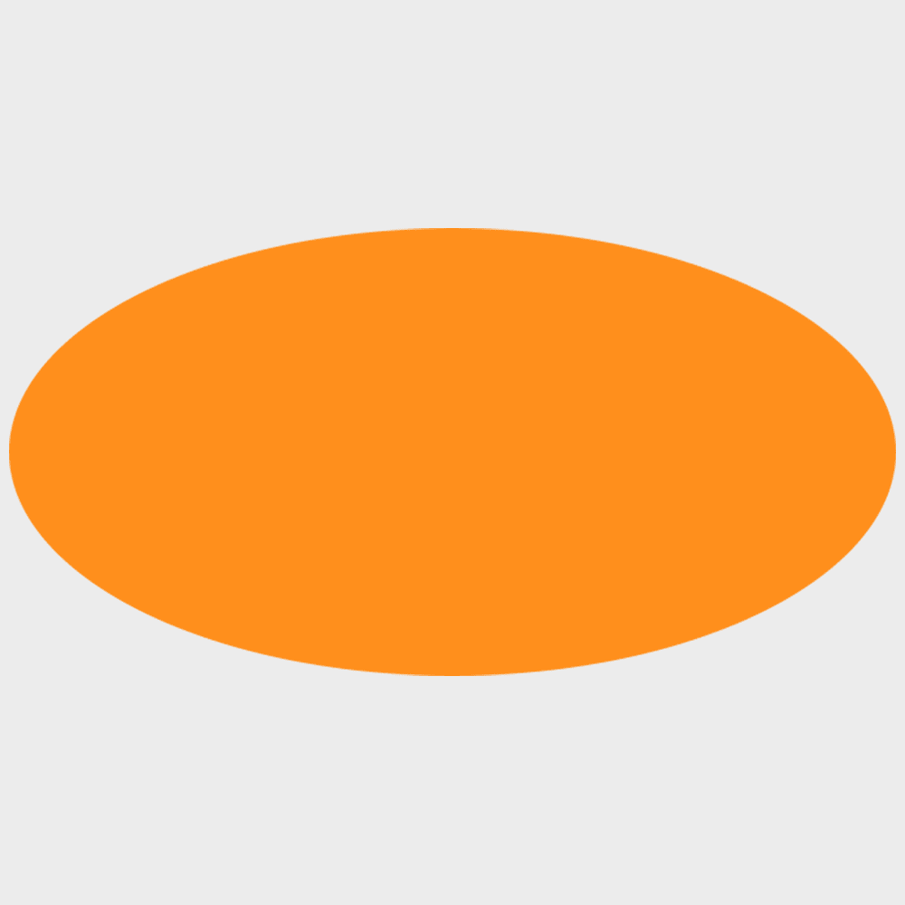 JAM Paper Standard Label Rolls, Oval, 1 1/4 x 2 1/2, Neon Orange, 125 Labels/Roll