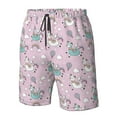 thumbnail image 5 of Naloa Llama Unicorn and Rainbow Men's Beach Shorts, Surfing shorts, Swim trunks, Quick Dry Swim Trunks for Surfing Beach Fun - Small, 5 of 9