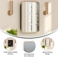 thumbnail image 4 of Flash Furniture Jolie 24" Iron and Glass Recessed Bathroom Medicine Cabinet with 3 Shelves Gold, 4 of 11