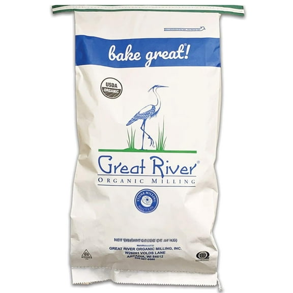 Great River Milling Organic Sorghum Flour  Whole Grain Gluten Free Flour  Non-GMO, Vegan & Kosher Certified  Milled for Smooth Texture  Ideal for Bulk Baking & Cooking, Pancakes & Batters  25 Lb
