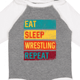 thumbnail image 4 of Inktastic Eat Sleep Wrestling Repeat Boys or Girls Long Sleeve Baby Bodysuit, 4 of 5