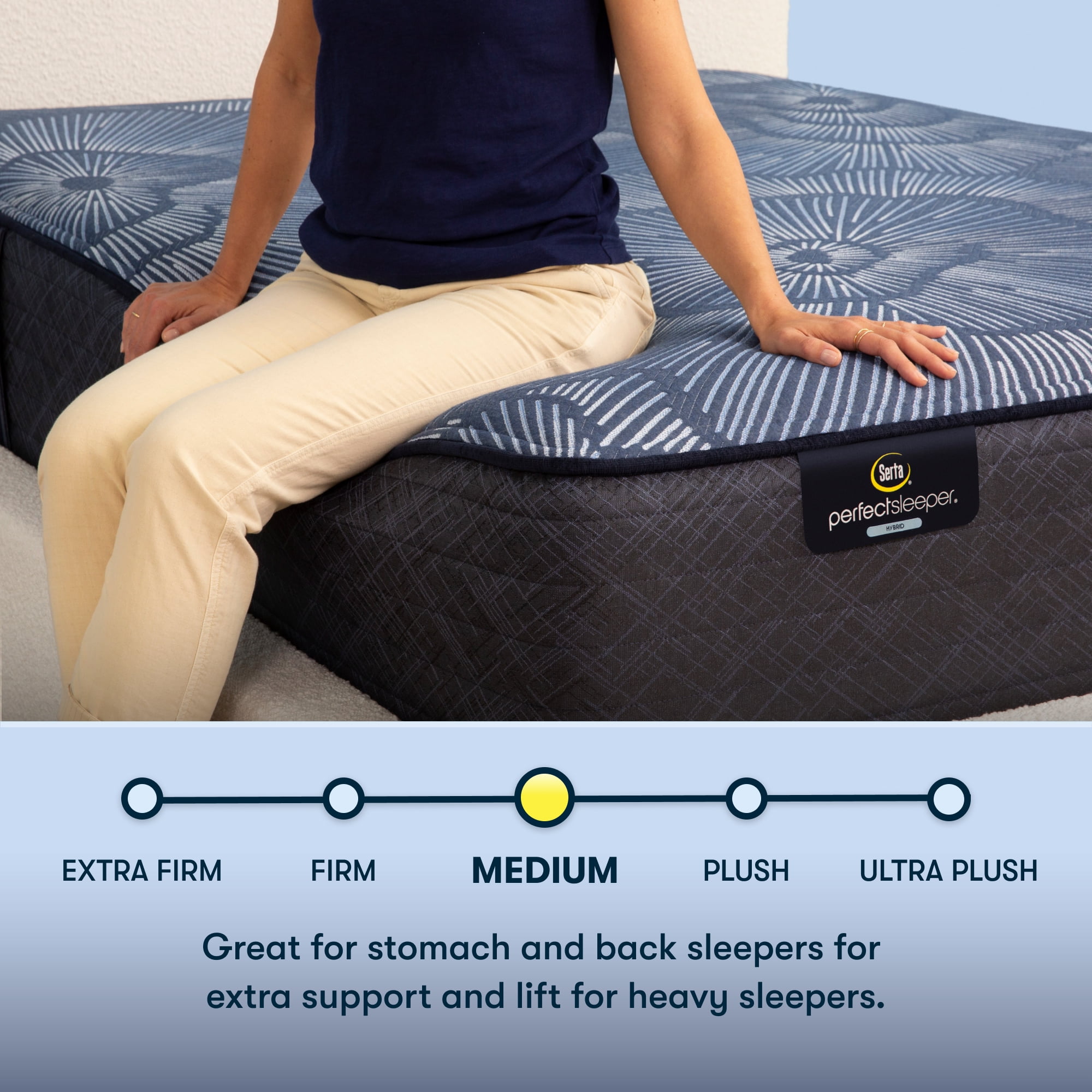 Serta 12" Queen Mattress, Perfect Sleeper Pacific Peace Medium, Hybrid Mattress, Queen Size Mattress, Adult Mattress