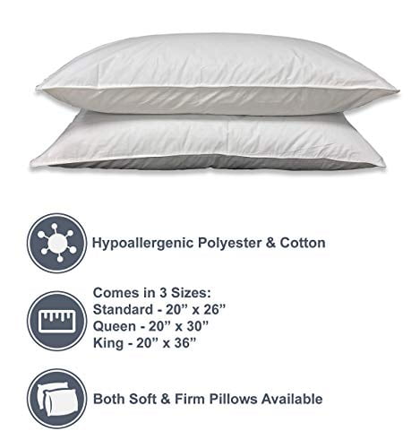 Customer Return Clearance Pillowtex Premium Polyester Fill Pillow 
