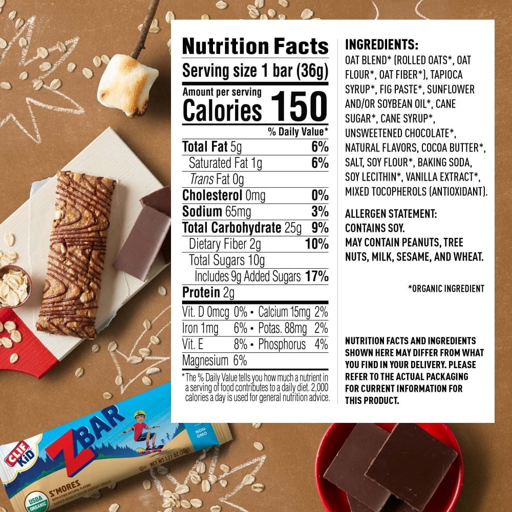 Zbar Smores Organic Soft-Baked Energy Snack Granola Bars 6 ct - Pack of 2
