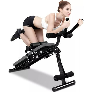 Adjustable Ab Machine Foldable Abdominal Cruncher Sit Up Bench Side Shaper