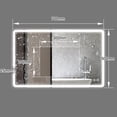 thumbnail image 2 of Graflsoa Modern Square LED Bathroom Mirror with Touch Control, Anti-Fog, IP44 Waterproof, Dimmable Light, Color Temperature Adjustment, Vertical & Horizontal Mount (70x50x4.4cm) - Model, 2 of 6