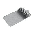 thumbnail image 3 of Bandeja de silicona para guardar cuchillos, soporte para cuchillos, tapete de almacenamiento, bloque de cuchillos antideslizante multifuncional, organizador de cuchillos para cajones y hogar. Gris, 3 of 7