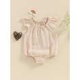 thumbnail image 3 of Suealasg Baby Girls Summer Outfit Short Sleeve Crew Neck Romper Bodysuit 3M 6M 9M 12M 18M 24M Cute One Piece Clothes for Newborn Girls, 3 of 9