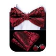 thumbnail image 1 of Conjunto de pajarita Barry.Wang de seda floral preanudada, formal, rojo, 1 of 5