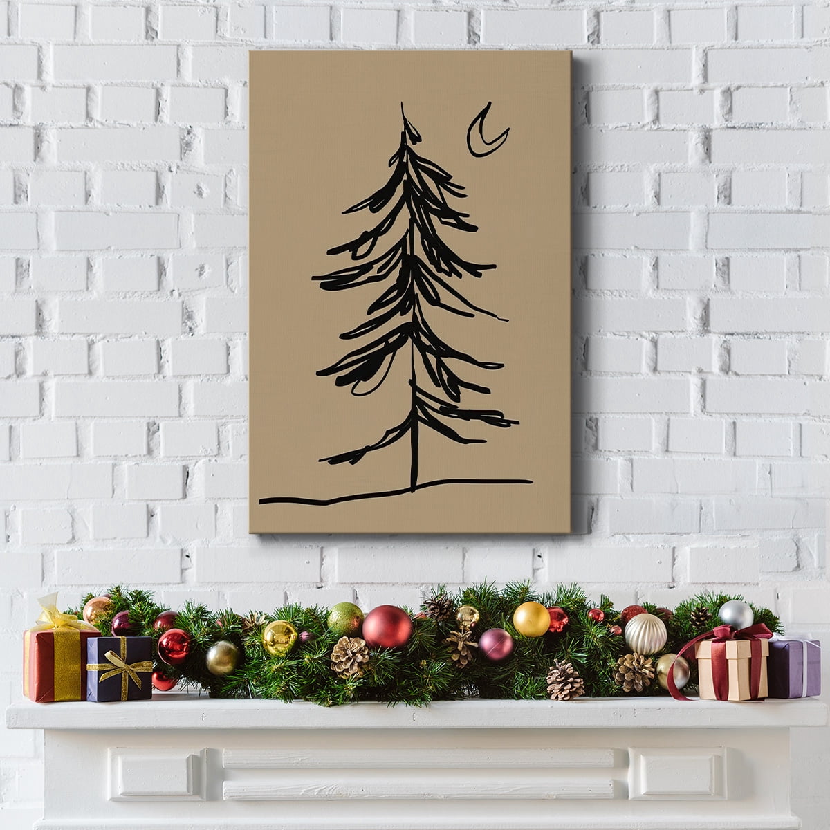 Winter Fir Sketch I- Gallery Wrapped Canvas