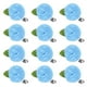 thumbnail image 1 of Paquete de 12 pines de solapa para hombres, broches de flores hechos a mano de 2.56" para trajes de hombres, boutonnieres formales para caballeros/boda/novio/tuxedo/corsage/accesorios [Azul], 1 of 1