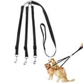 thumbnail image 1 of 3 Way Dog Leash with Padded Handle Pet Reflective Safety Lead Leash No Tangle Detachable 3 in 1 Multiple Dog Triple Coupler Nylon Traction Rope for Medium Large Dogs Training Walking, 1 of 10