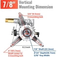 thumbnail image 3 of YAMATIC 7/8" Vertical Pressure Washer Pump, 3000 PSI @ 2.5 GPM, Replacement for GCV160, GCV190, Ryobi, Troy-Bilt, Homelite Power Washers, Rear Inlet/Outlet, 3 of 7