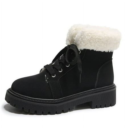 

Womens Snow Boots Warm Fur Lined Winter Boots Comfortable Ankle Booties Outdoor Hiking Boots for Women