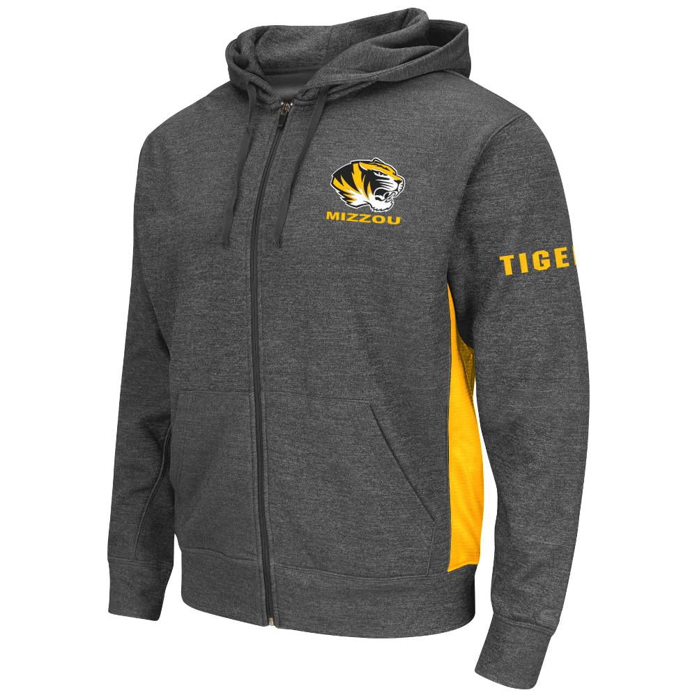 Mens NCAA Missouri Tigers Full-zip Hoodie (Heather Charcoal) by Colosseum
