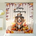 thumbnail image 3 of Happy Thanksgiving Cocker Spaniel Welcome Thankful Fall Autumn Pumpkin Shower Curtain Cockers Dog Lover Gifts Waterproof Bathroom Bathtub Curtain - 02021, 3 of 5