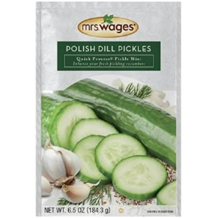 Mrs. Wages Pickles Quick Process Mix, 6.5 X (Pack Of 6) , Polish Dill, 39 Oz