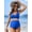 Blue, variant on Maternity Swimsuit V Neck Bikini Sets Womens Ruched Two Piece Bathing Suits Soft Fabric