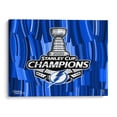 thumbnail image 3 of Tampa Bay Lightning 2020 Stanley Cup Champions Stretched 16" x 20" Embellished Canvas Giclee Print - Art by Charlie Turano III, 3 of 3