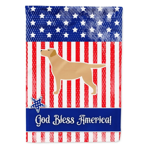 Carolines Treasures BB3297GF USA Patriotic Yellow Labrador Retriever Flag Garden Size  Small multicolor