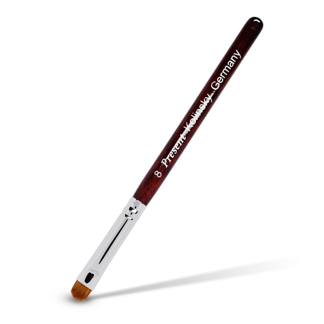 Presente Cepillo de uñas de gel #8 Kolinsky Sable Brush UV Gel Nail Brush Nail Art Tips Builder Brush Pen Mango de madera resistente Herramientas de arte de uñas para uñas francesas (#8 Kolinsky Sable