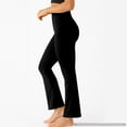 thumbnail image 5 of GymCope Women's Petite Flare Leggings, Yoga Pants for Women, Workout Leggings for Women, Casual Bootcut Pants, Black M, 5 of 8