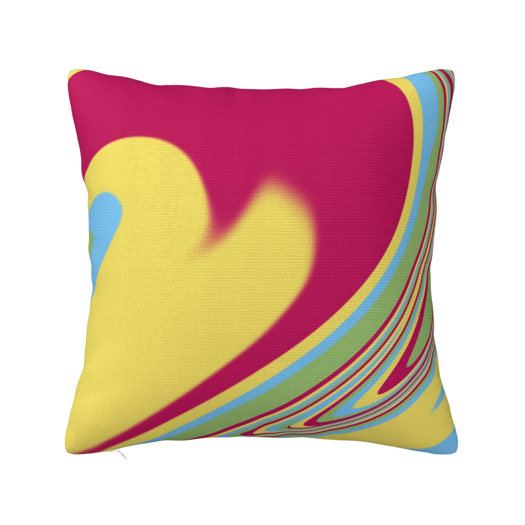 ZICANCN Pink Yellow Swirling Decorative Throw Pillow Covers, Bed Couch
