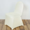 thumbnail image 2 of Efavormart 10 Pack Ivory Spandex Fitted Banquet Chair Covers, Reusable Stretched Slip On Chair Covers, 2 of 6