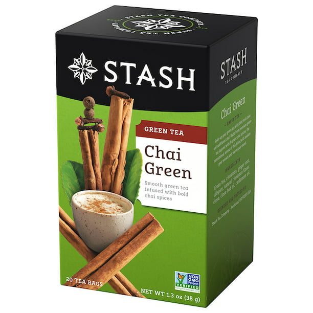 Stash Green Chai Tea Bags, 20 Count, 1.3 Oz - Walmart.com - Walmart.com