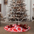 thumbnail image 4 of Fotbe Lips Kiss Pattern Christmas Tree Skirt, Tree Skirts Plush Christmas Decorations, Christmas Tree Skirts Xmas Decorations Holiday Party Decor-30", 4 of 6