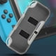 thumbnail image 4 of Funda protectora de TPU 2 en 1 para el mando de la consola de juegos Switch Lite con soporte y ranuras para tarjetas, color negro y gris, 4 of 5