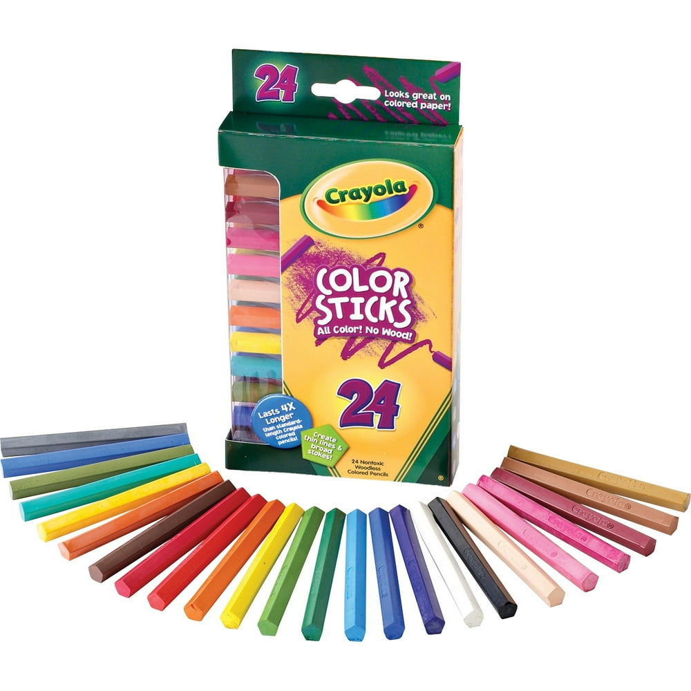 Crayola Woodless Color Pencils, Assorted, 24/Pack