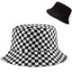 thumbnail image 1 of XYIYI Lindo sombrero de cubo para playa, sombreros de pescador para mujer, reversible de doble cara, 1 of 5