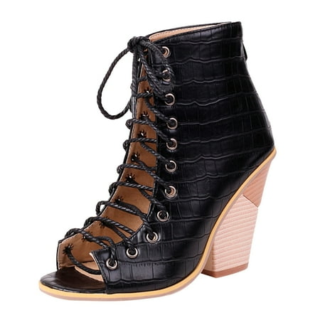 XDDST Black Womens Sandles Fashion Sexy Club Show Thin Stiletto Heels Strap Open Toed Hollow Out Female Shoes Sandals